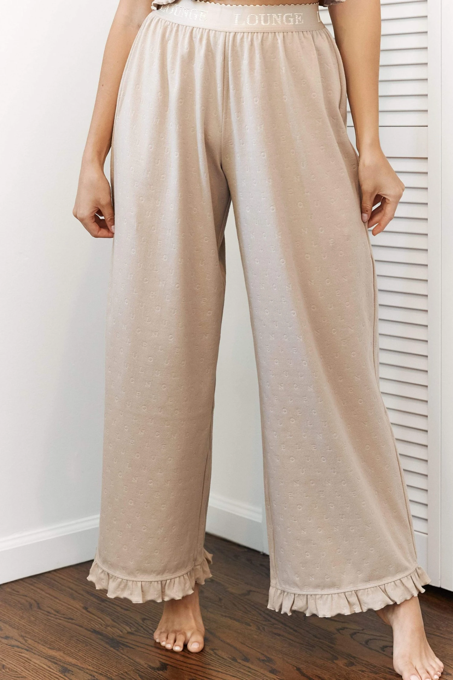 Lounge Underwear Frill Pyjama Trousers - Mink 3 Lounge Underwear Frill Pyjama Trousers - Mink