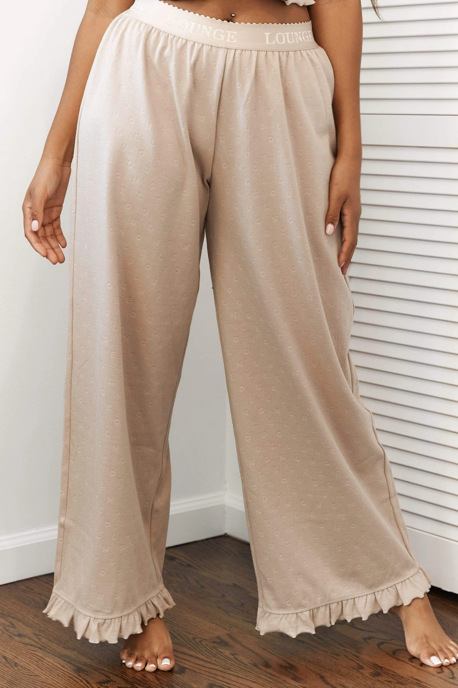Lounge Underwear Frill Pyjama Trousers - Mink 7 Lounge Underwear Frill Pyjama Trousers - Mink