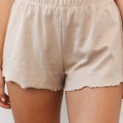 Lounge Underwear Ruffle Pyjama Shorts - Mink Schlaf