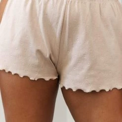 Lounge Underwear Ruffle Pyjama Shorts - Mink Schlaf