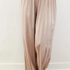 Lounge Underwear Bestsellers Striped Satin Pyjama Trousers - Mink