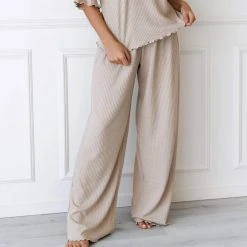 Lounge Underwear Soft Waffle Pyjama Trousers - Mink Schlaf 9 Lounge Underwear Soft Waffle Pyjama Trousers - Mink Schlaf