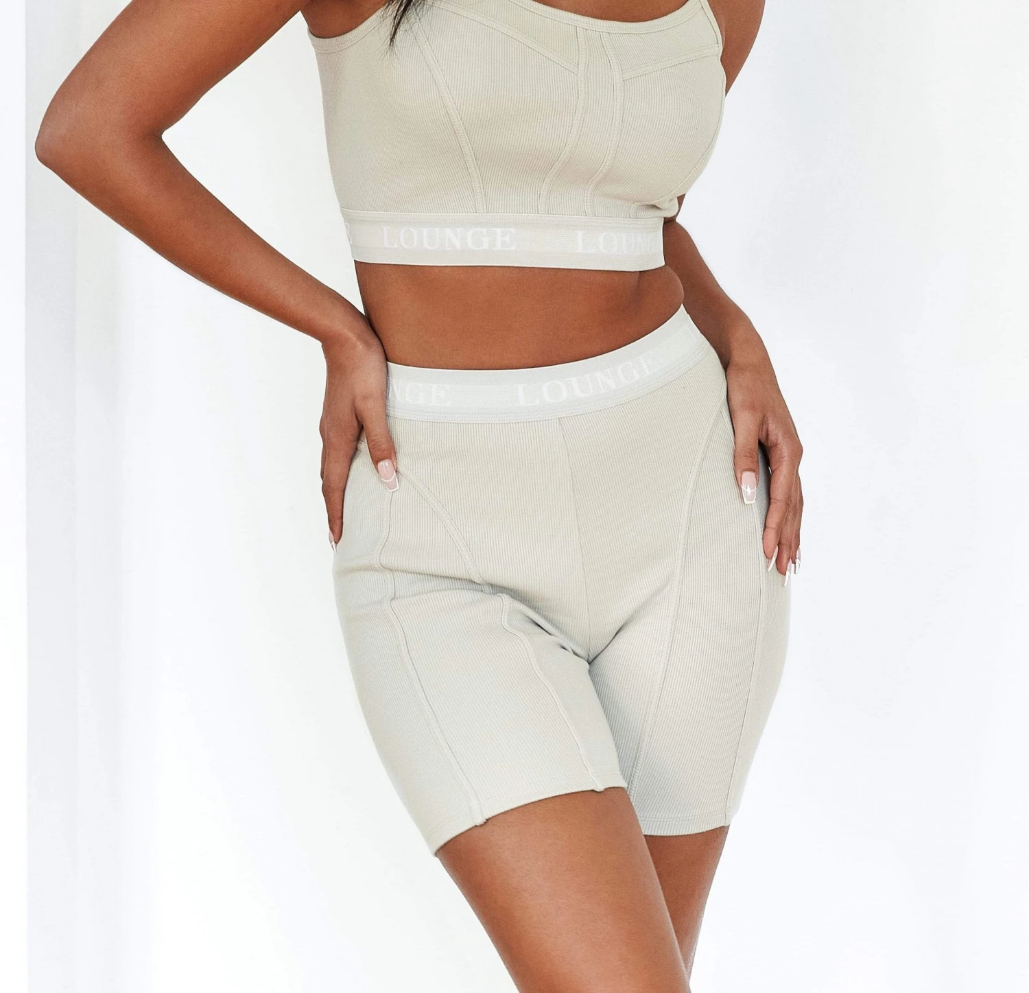 Lounge Underwear Soft Chic Ribbed Shorts - Oatmeal 3 Lounge Underwear Soft Chic Ribbed Shorts - Oatmeal