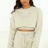 Lounge Underwear Outlet Two Piece Bralette & Cropped Jumper - Olive Outlet 2 Lounge Underwear Outlet Two Piece Bralette & Cropped Jumper - Olive Outlet