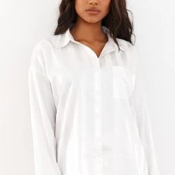 Lounge Underwear Striped Satin Pyjama Shirt - Pearl 15 Lounge Underwear Striped Satin Pyjama Shirt - Pearl