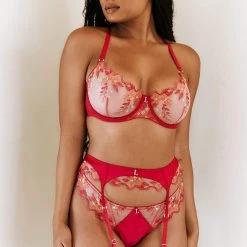 Lounge Underwear Lace Peyton Intimates Bra (Set) - Cherry