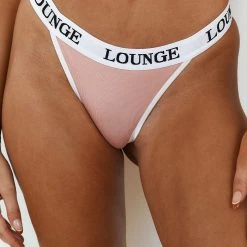 Lounge Underwear String Und Slip Bamboo Triangle Thong - Pink