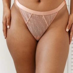 Lounge Underwear Chic Balcony Thong (Set) - Pink