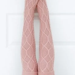 Lounge Underwear Outlet Outlet Knee-High Cosy Knitted Socks - Pink