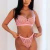 Lounge Underwear Two-tone Blossom Balcony Bra (Set) - Pink 2 Lounge Underwear Two-tone Blossom Balcony Bra (Set) - Pink