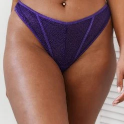 Lounge Underwear Outlet Icon Balcony Thong - Purple