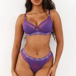 Lounge Underwear Vogue Balcony Bra (Set) - Purple Bügel-BH Sets