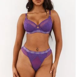 Lounge Underwear Vogue Balcony Bra (Set) - Purple Bügel-BH Sets