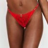 Lounge Underwear String Und Slip Sustainable Charmed Balcony Thong - Red 2 Lounge Underwear String Und Slip Sustainable Charmed Balcony Thong - Red