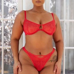 Lounge Underwear Grace Balcony Bra (Set) - Red Bügel-BH Sets