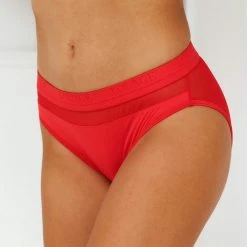 Lounge Underwear Mesh Briefs - Red String Und Slip
