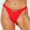 Lounge Underwear Outlet Bamboo Minimal Triangle Thong - Red