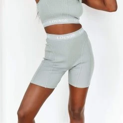 Lounge Underwear Soft Chic Ribbed Shorts - Sage