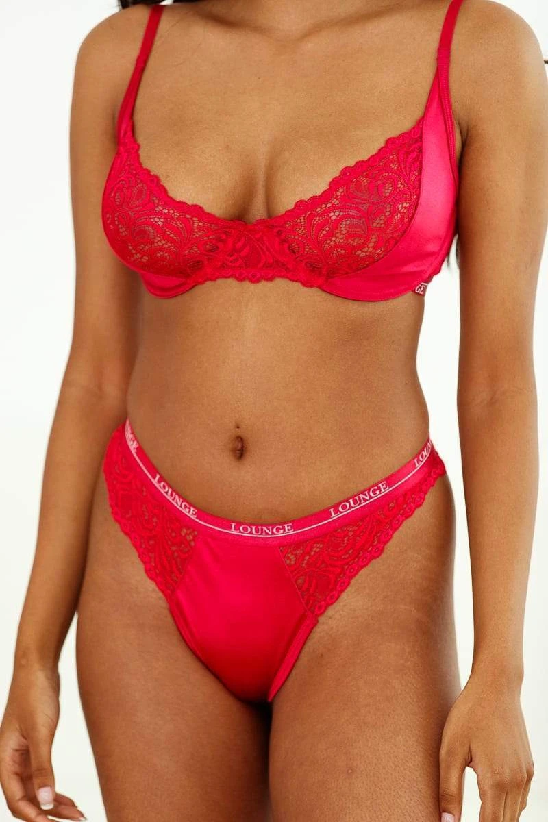 Lounge Underwear Outlet Outlet Silk Balcony Bra (Set) - Scarlett 6 Lounge Underwear Outlet Outlet Silk Balcony Bra (Set) - Scarlett