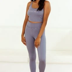 Lounge Underwear Outlet Minimal Crop Top (Set) - Smoked Blue Outlet