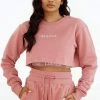 Lounge Underwear Outlet Outlet Two Piece Bralette & Cropped Jumper - Smoked Pink