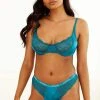 Lounge Underwear Outlet Silk Balcony Bra (Set) - Turquoise 1 Lounge Underwear Outlet Silk Balcony Bra (Set) - Turquoise