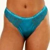 Lounge Underwear Outlet Silk Balcony Thong (Set) - Turquoise