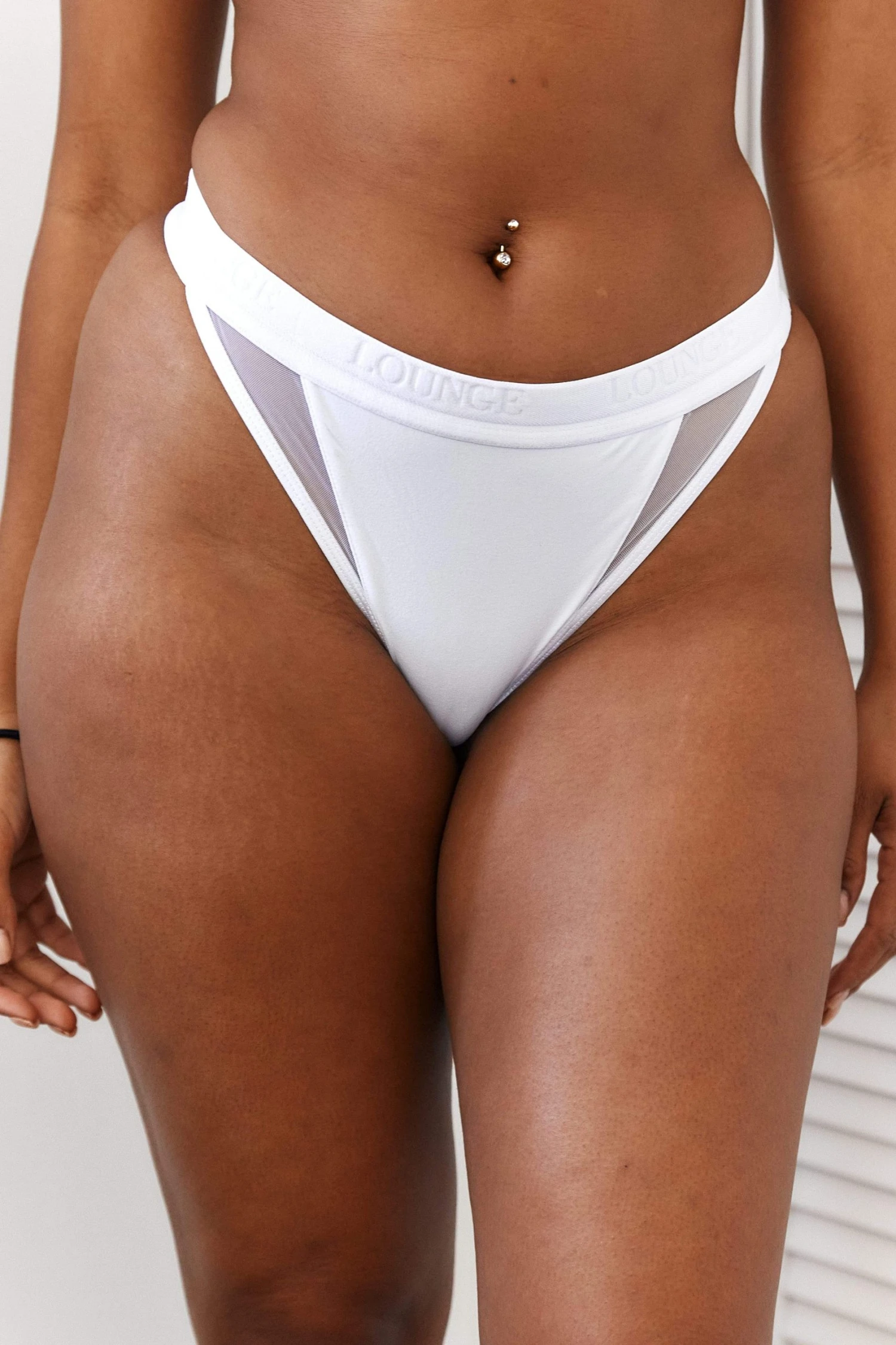 Lounge Underwear BH Ohne Bügel Sets Contour Mesh Thong (Set) - White 3 Lounge Underwear BH Ohne Bügel Sets Contour Mesh Thong (Set) - White