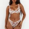 Lounge Underwear Floral Mesh Balcony Bra (Set) - White Bügel-BH Sets 1 Lounge Underwear Floral Mesh Balcony Bra (Set) - White Bügel-BH Sets