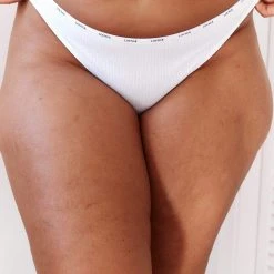 Lounge Underwear String Und Slip So Soft Ribbed Thong - White 12 Lounge Underwear String Und Slip So Soft Ribbed Thong - White