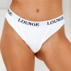 Lounge Underwear Ultra Comfort Ribbed Thong - White 2 Lounge Underwear Ultra Comfort Ribbed Thong - White