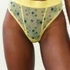 Lounge Underwear Floral Mesh Thong (Set) - Yellow 1 Lounge Underwear Floral Mesh Thong (Set) - Yellow