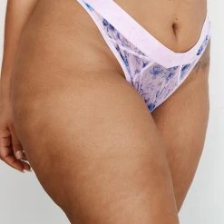 Lounge Underwear String Und Slip Floral Mesh Balcony Thong - Lilac 13 Lounge Underwear String Und Slip Floral Mesh Balcony Thong - Lilac