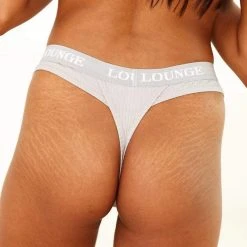 Lounge Underwear String Und Slip Ultra Comfort Ribbed Thong - Grey 13 Lounge Underwear String Und Slip Ultra Comfort Ribbed Thong - Grey