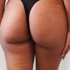 Lounge Underwear Bamboo Basic Thong - Black String Und Slip