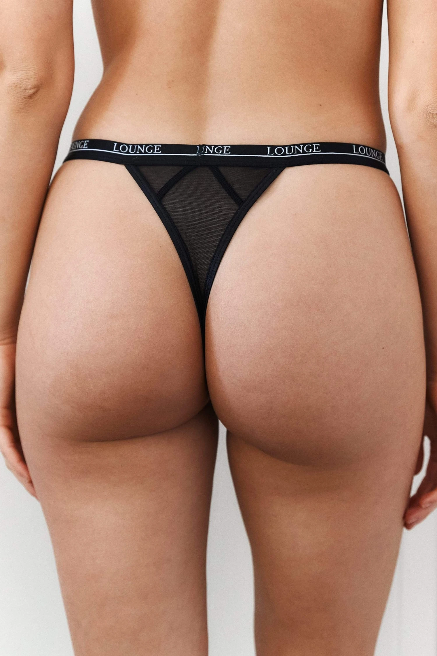 Lounge Underwear Blossom Balcony Thong - Black 4 Lounge Underwear Blossom Balcony Thong - Black