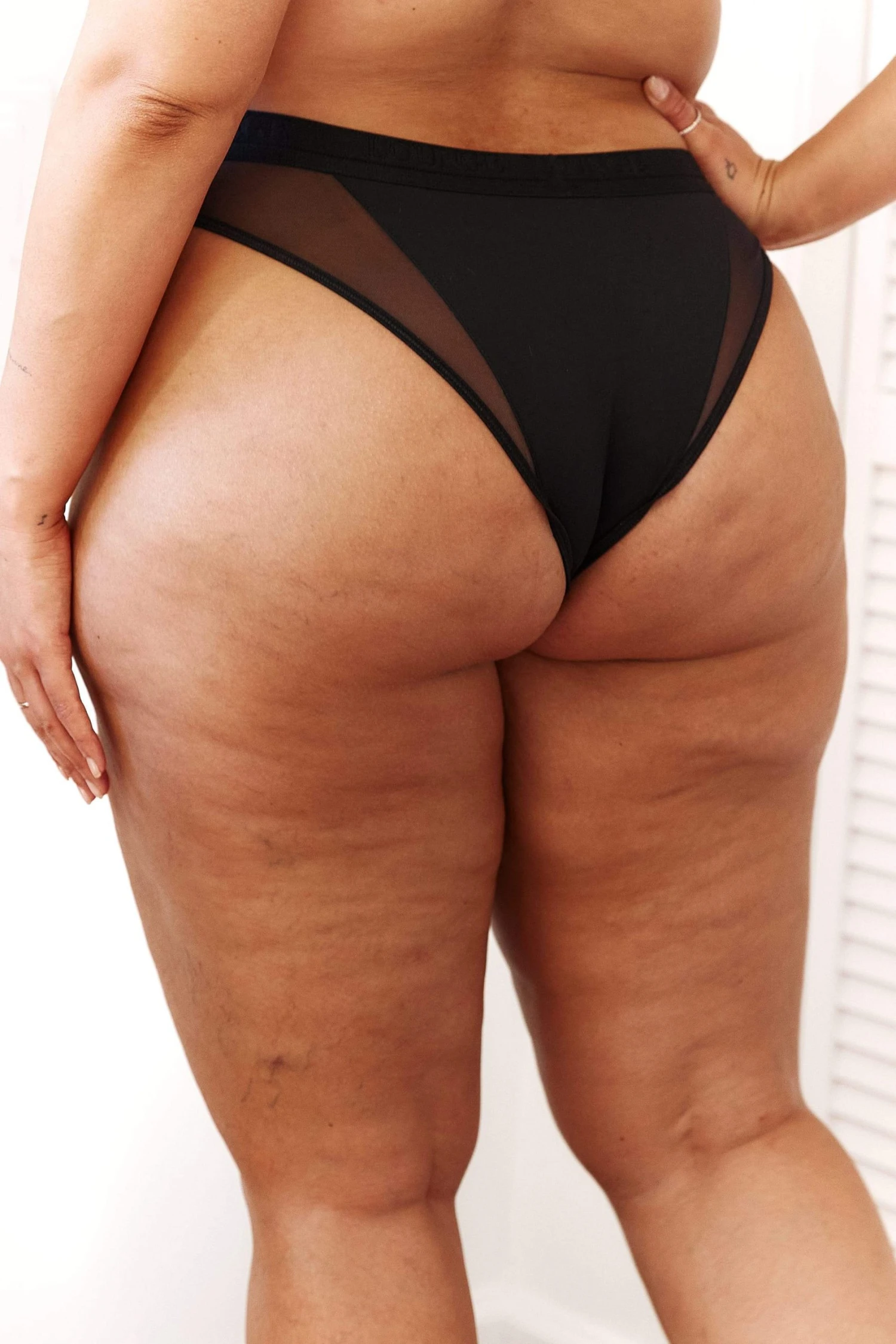 Lounge Underwear String Und Slip Contour Mesh Briefs - Black 7 Lounge Underwear String Und Slip Contour Mesh Briefs - Black