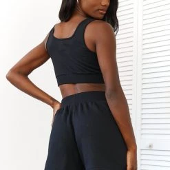 Lounge Underwear Essential Crop Top (Set) - Black 12 Lounge Underwear Essential Crop Top (Set) - Black