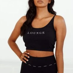 Lounge Underwear Minimal Crop Top (Set) - Black Bestsellers
