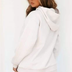Lounge Underwear Basic Oversized Hoodie - Cream Tops Und Hoodys