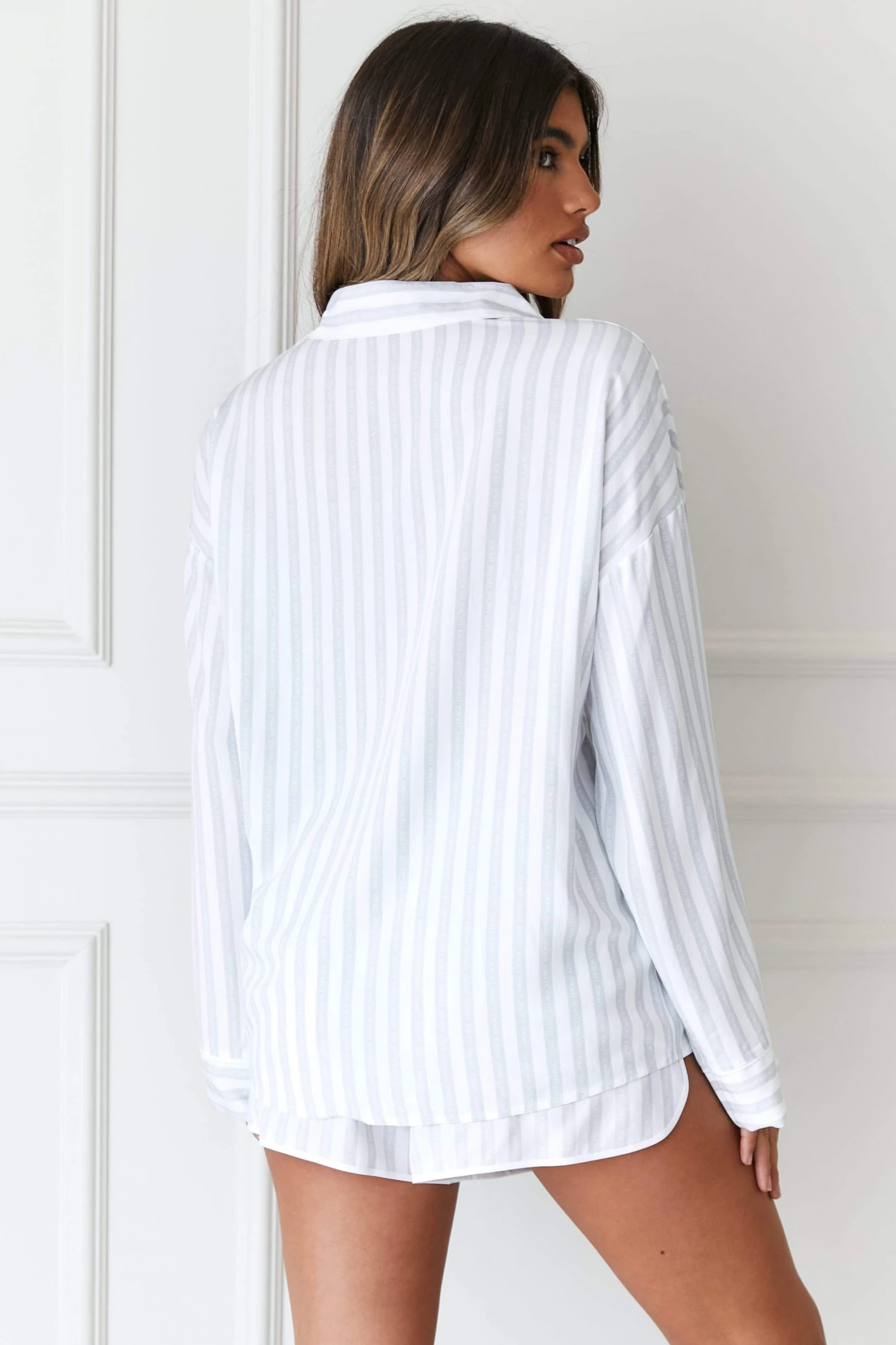 Lounge Underwear Schlaf Pinstripe Pyjama Shirt (Set) - Frost 4 Lounge Underwear Schlaf Pinstripe Pyjama Shirt (Set) - Frost
