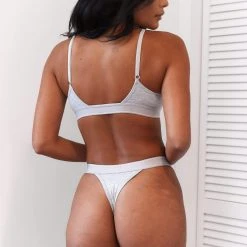 Lounge Underwear Bamboo Minimal Triangle Bra (Set) - Grey BH Ohne Bügel Sets