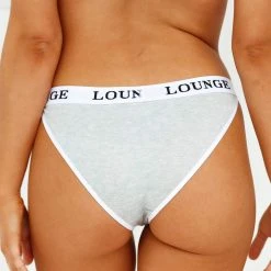 Lounge Underwear Bamboo Triangle Briefs - Grey String Und Slip