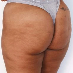 Lounge Underwear String Und Slip Ultra Comfort Ribbed Thong - Grey