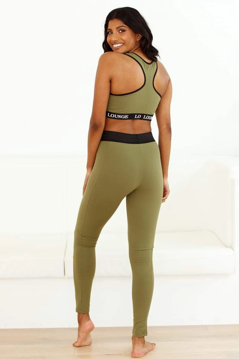Lounge Underwear Reborn Bralette (Set) - Khaki Leggings Sets 4 Lounge Underwear Reborn Bralette (Set) - Khaki Leggings Sets
