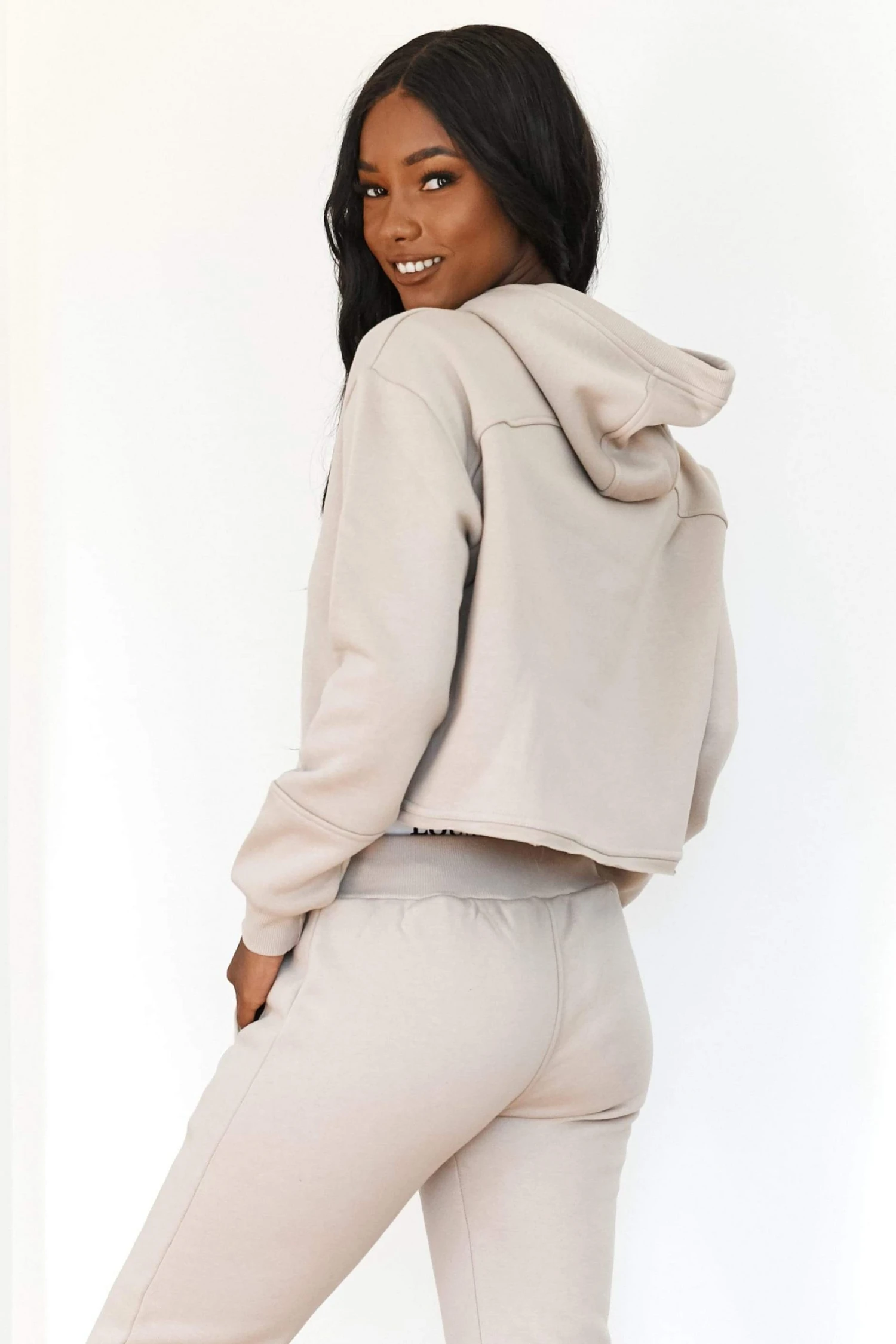 Lounge Underwear Tops Und Hoodys Cropped Hoodie - Mink 4 Lounge Underwear Tops Und Hoodys Cropped Hoodie - Mink