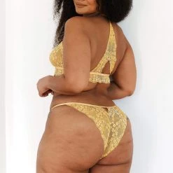 Lounge Underwear BH Ohne Bügel Sets Lace Triangle Bra (Set) - Mustard 33 Lounge Underwear BH Ohne Bügel Sets Lace Triangle Bra (Set) - Mustard