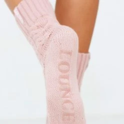 Lounge Underwear Outlet Cosy Knitted Socks - Pink Outlet