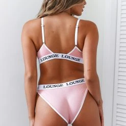 Lounge Underwear BH Ohne Bügel Sets Bamboo Triangle Bra (Set) - Pink