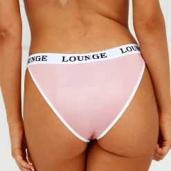Lounge Underwear String Und Slip Bamboo Triangle Briefs - Pink